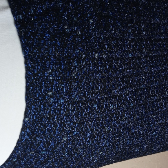 St. John Navy Blue Textured Tweed Midi Skirt - Picture 3 of 7